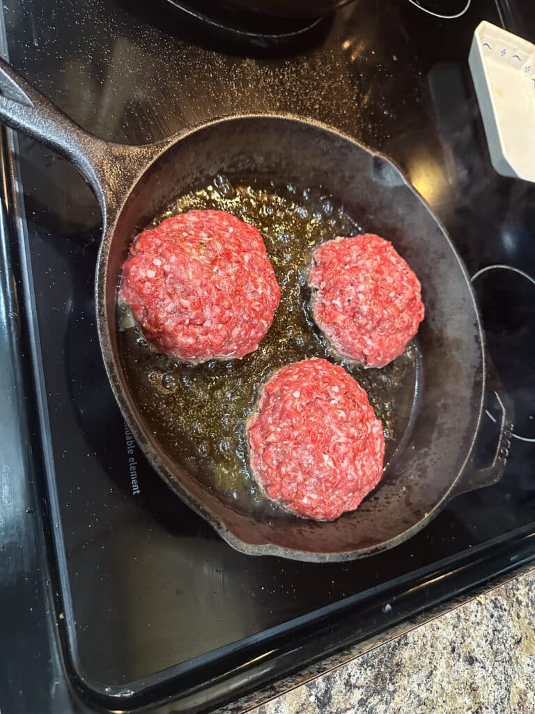 Butter burgers cooking