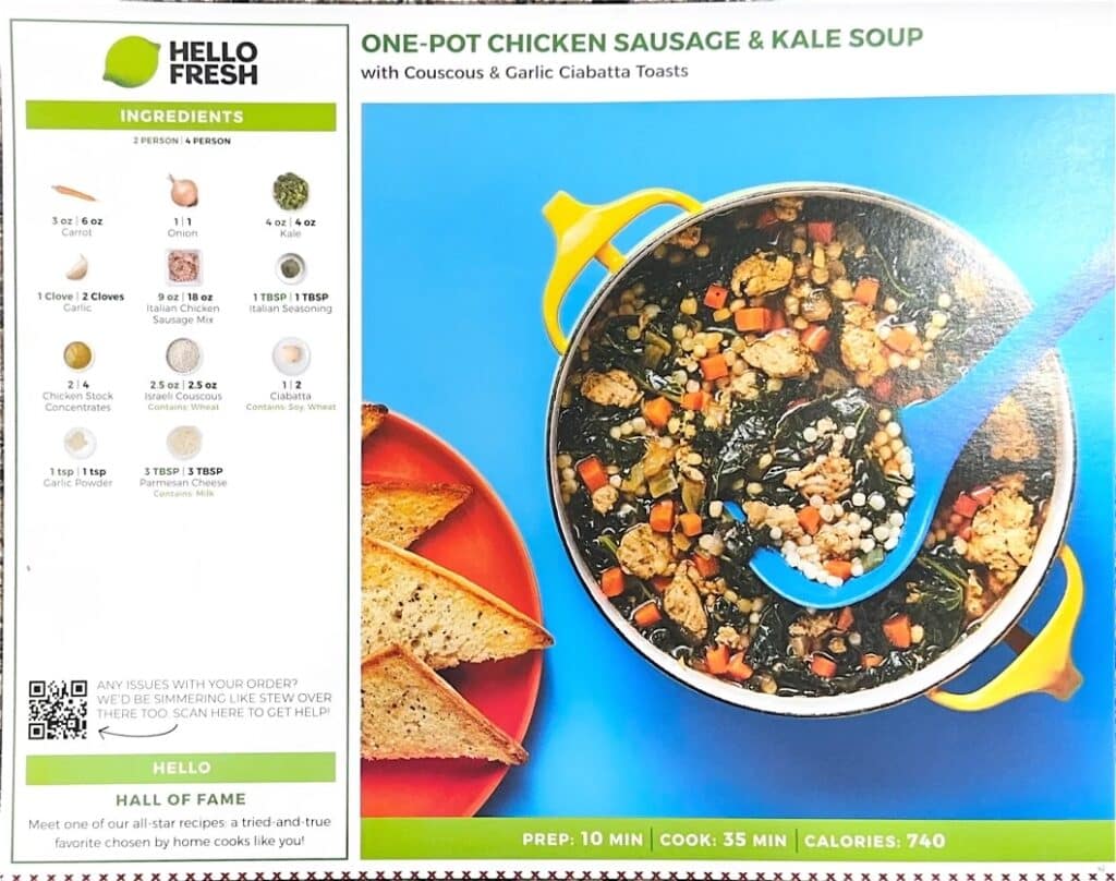 One-Pot Chicken Sausage and Kale soup