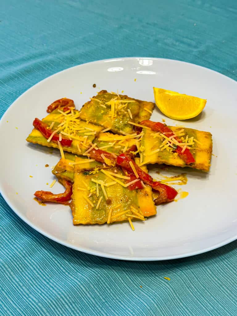 Creamy Lemon Spinach Ricotta Ravioli