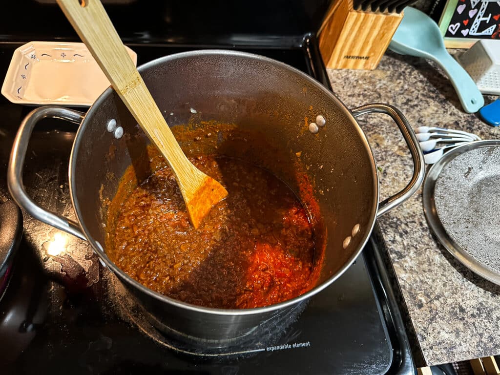 Homemade Bolognese sauce