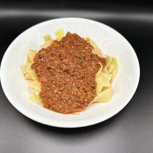 Homemade Bolognese Sauce (with Pappardelle)
