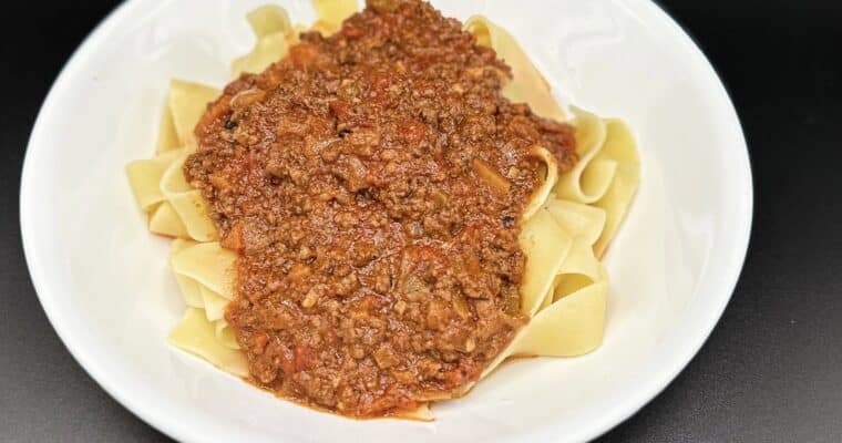 Classic Homemade Bolognese Sauce (with Pappardelle)