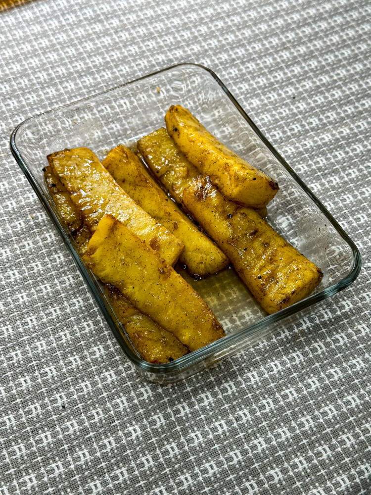 Grilled pineapple spears