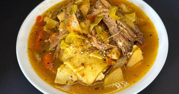 Easy Mississippi Pot Roast Soup (Slow-cooked for 5 hours)