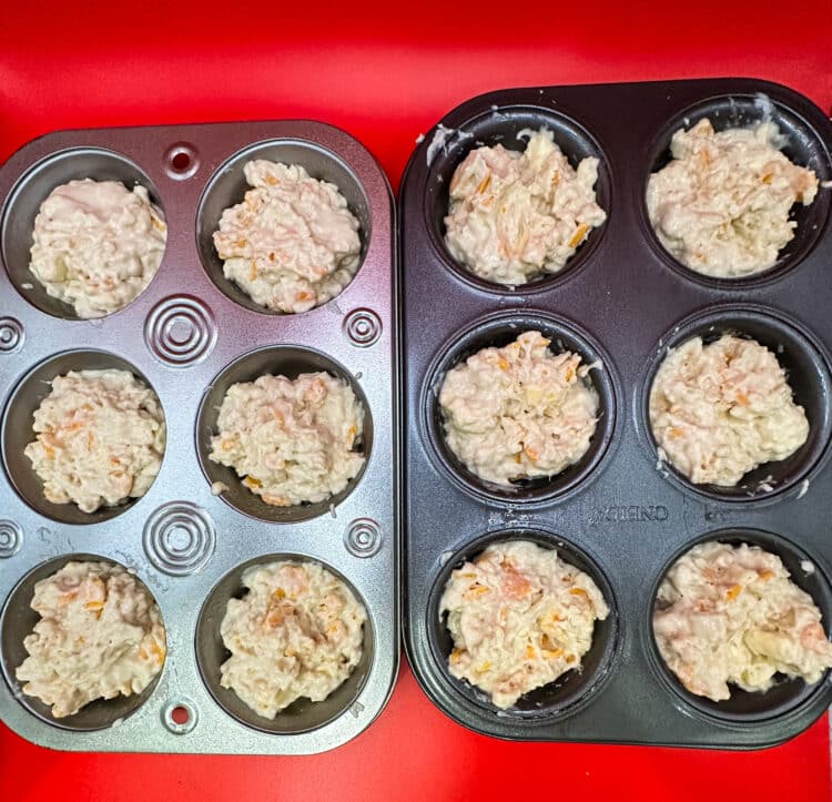 Homemade Cheddar Bay Biscuits in pan