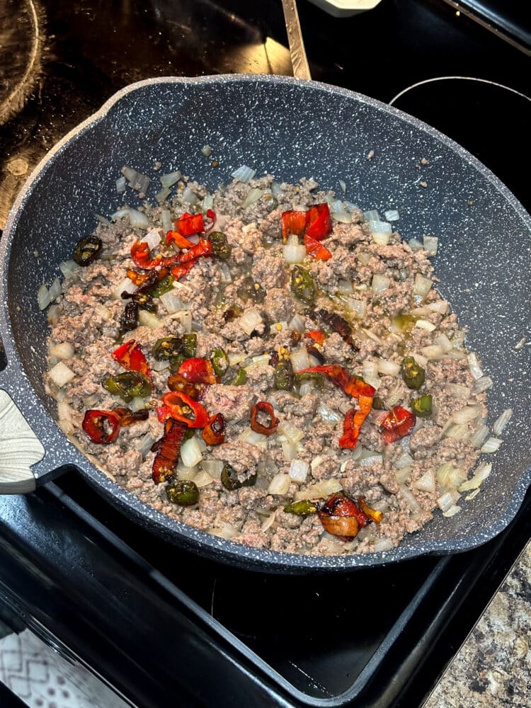 Cooking beef for Sloppy Joe