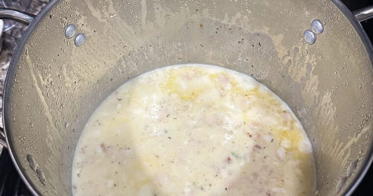 Homemade New England Clam Chowder