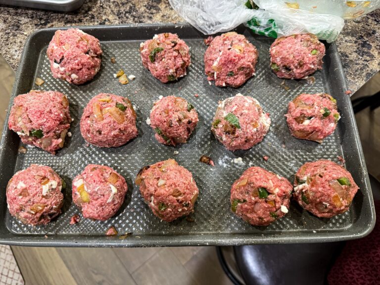 Burrata-stuffed meatballs