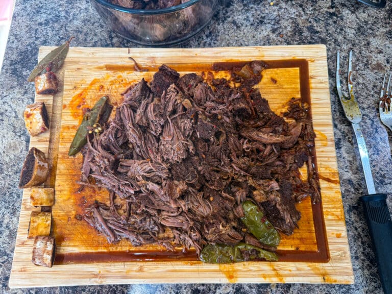 Shredded beef birria tacos